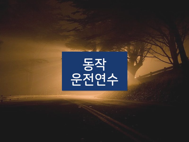 동작운전연수 후기
