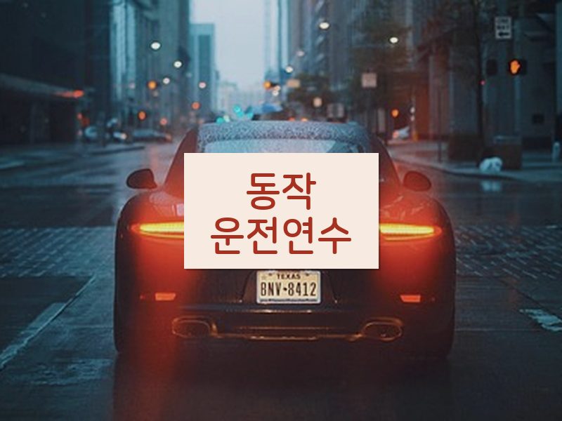 동작운전연수 후기