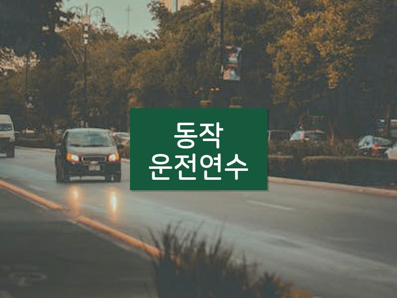 동작운전연수 후기