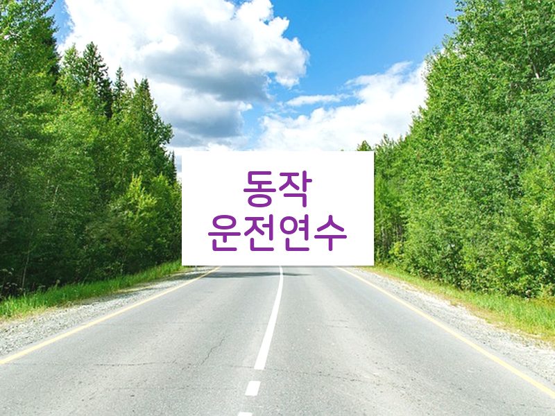 동작운전연수 후기