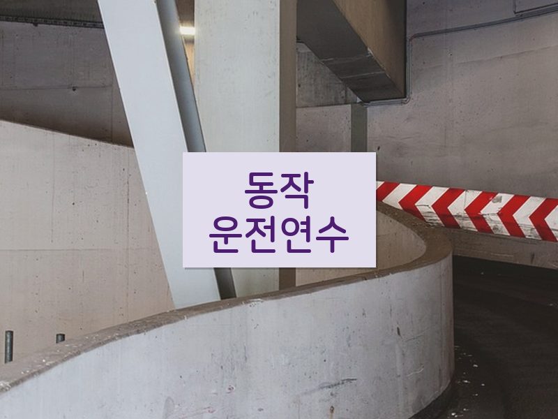 동작운전연수 후기