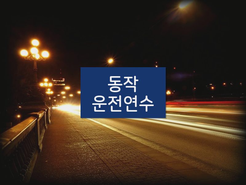 동작운전연수 후기