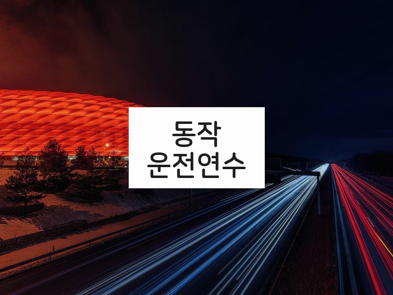 동작운전연수 후기