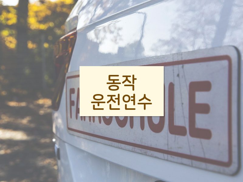 동작운전연수 후기