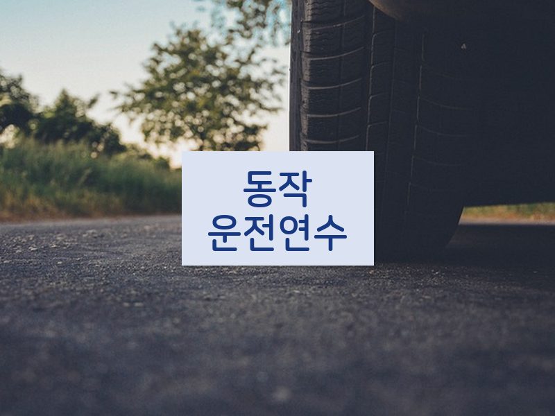 동작운전연수 후기