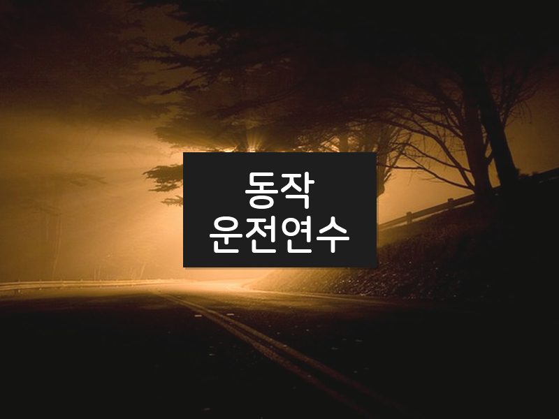 동작운전연수 후기