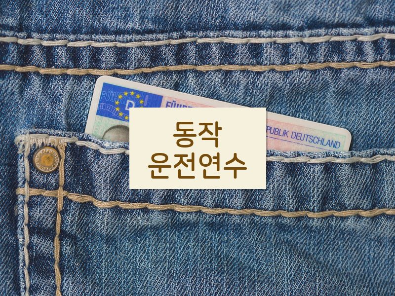 동작운전연수 후기