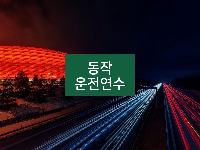 동작운전연수 후기