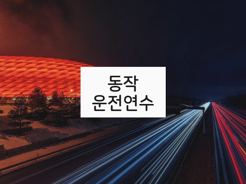 동작운전연수 후기