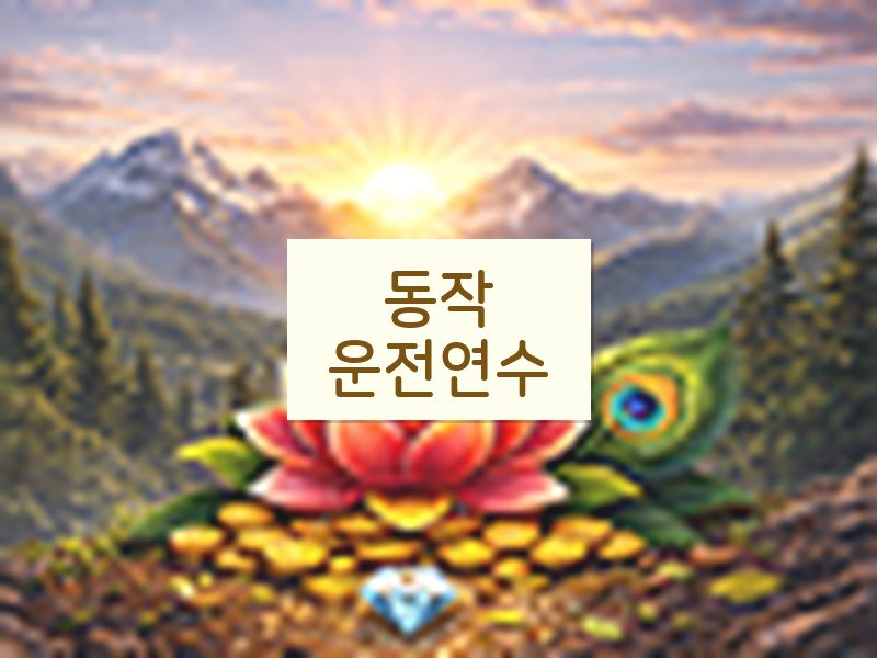 동작운전연수 후기
