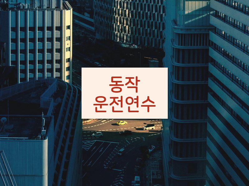 동작운전연수 후기