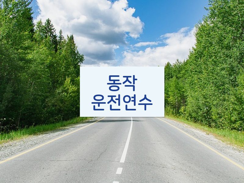 동작운전연수 후기