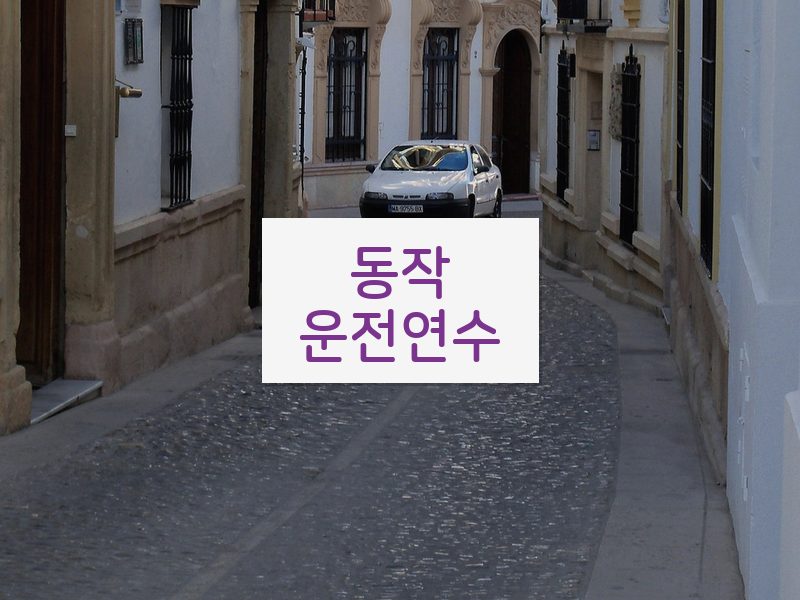 동작운전연수 후기