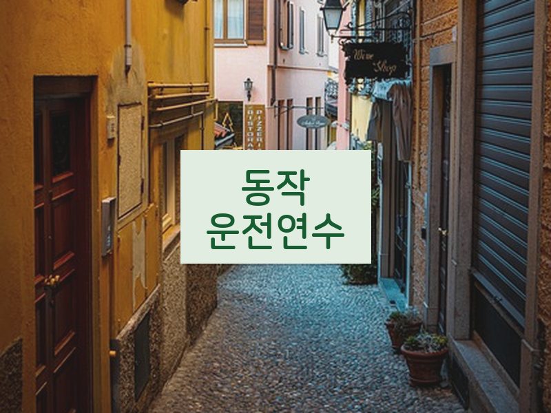 동작운전연수 후기