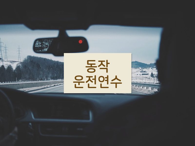 동작운전연수 후기