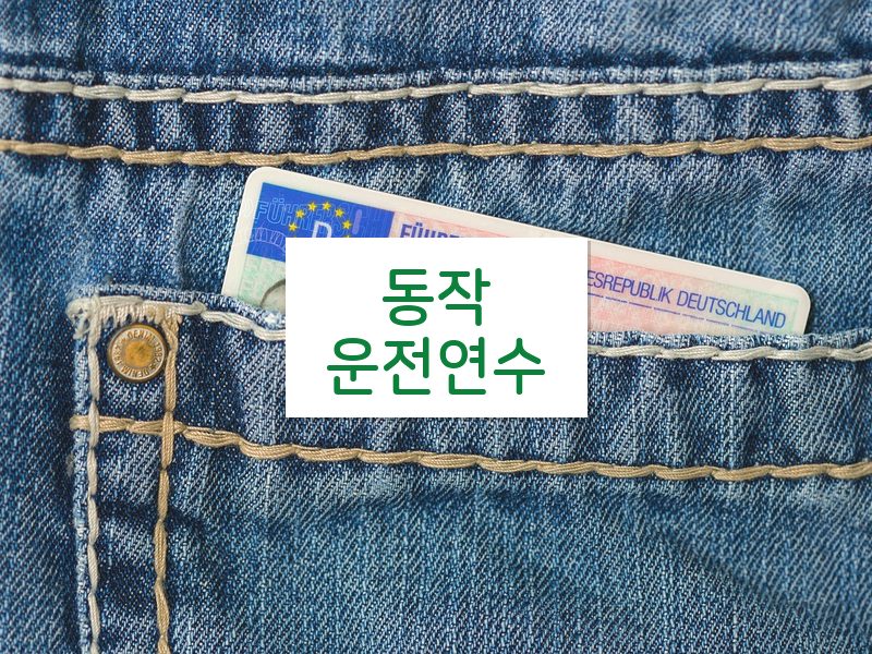 동작운전연수 후기