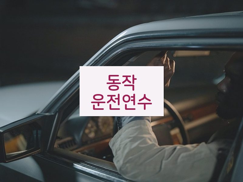 동작운전연수 후기