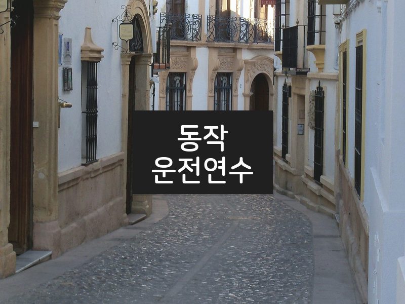 동작운전연수 후기