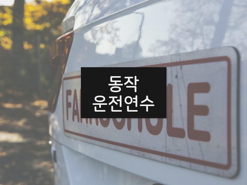 동작운전연수 후기
