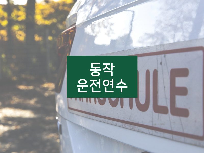 동작운전연수 후기