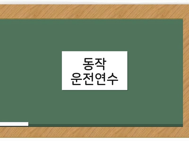 동작운전연수 후기