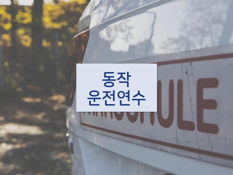 동작운전연수 후기