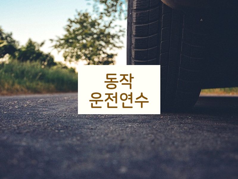 동작운전연수 후기