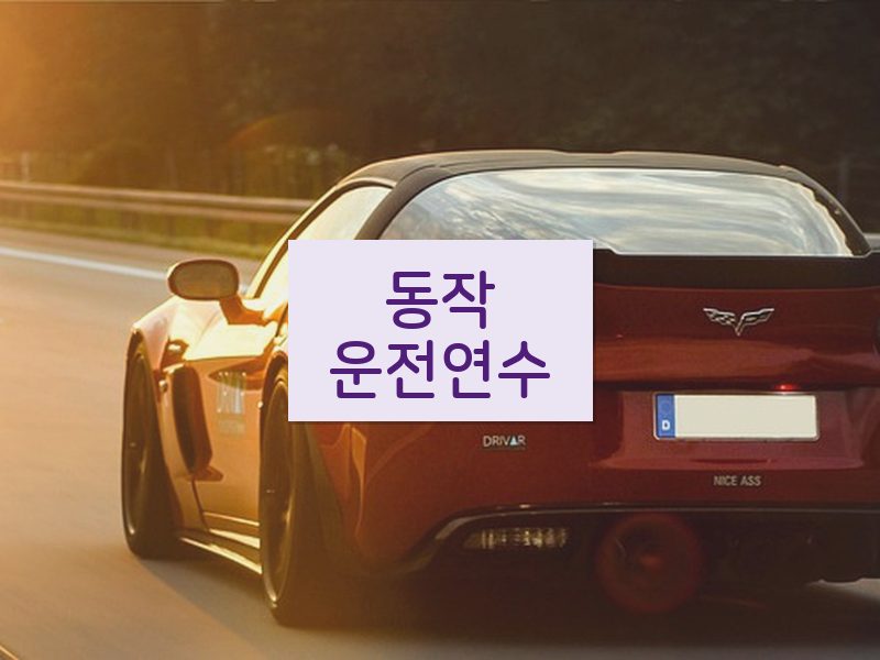동작운전연수 후기