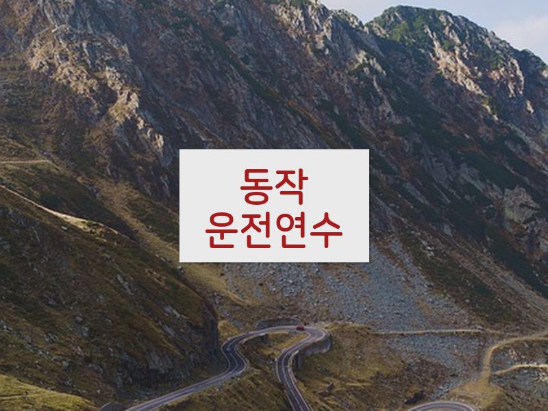 동작운전연수 후기