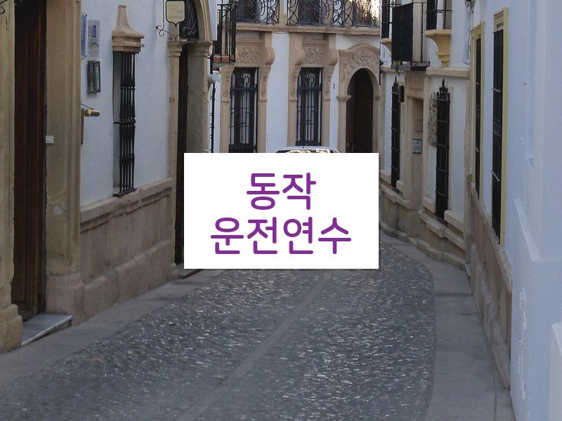 동작운전연수 후기