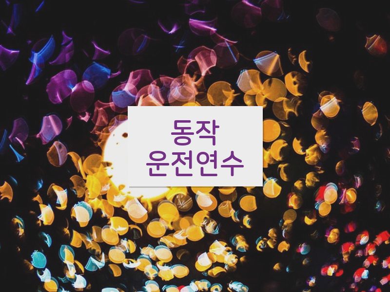 동작운전연수 후기