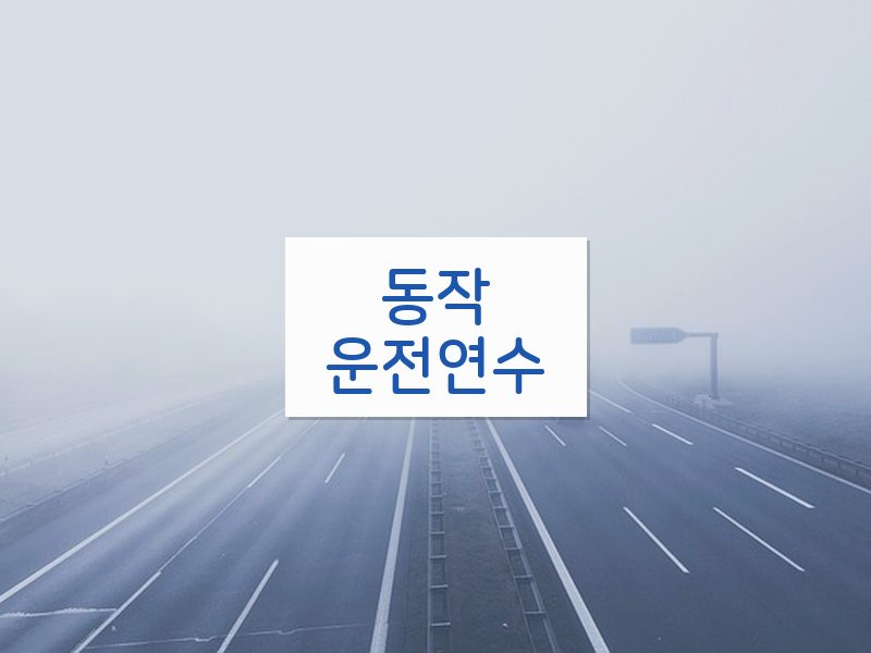 동작운전연수 후기