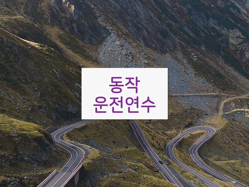 동작운전연수 후기
