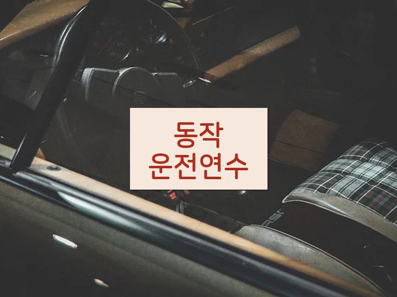 동작운전연수 후기