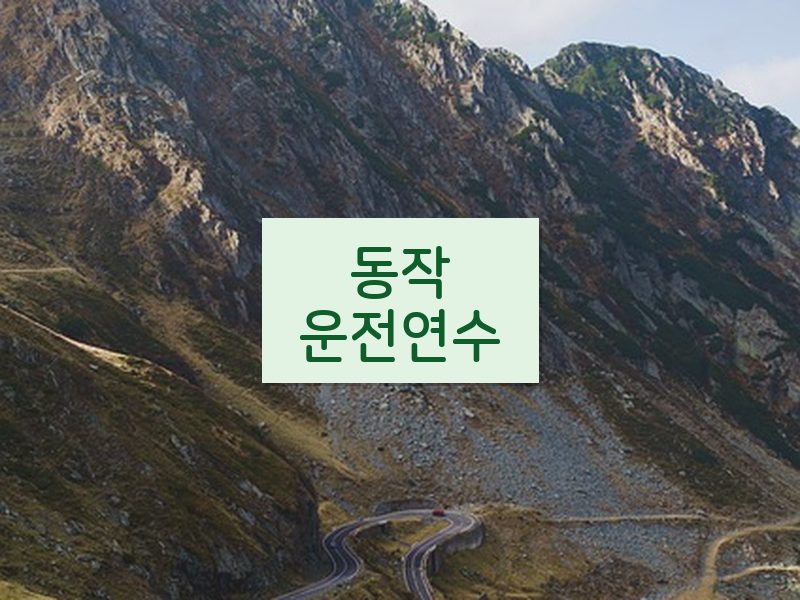 동작운전연수 후기