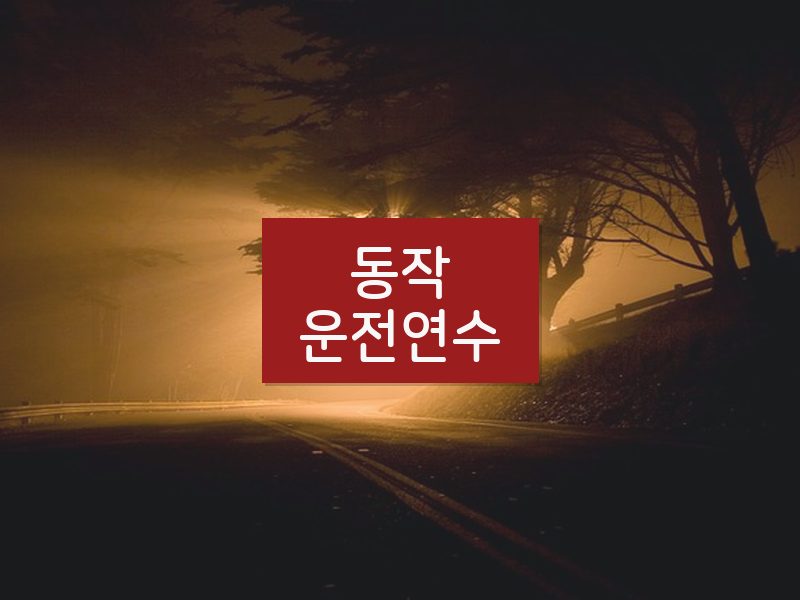 동작운전연수 후기