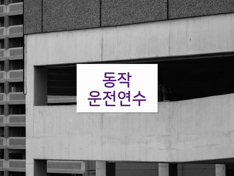 동작운전연수 후기