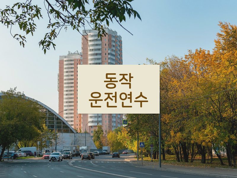 동작운전연수 후기