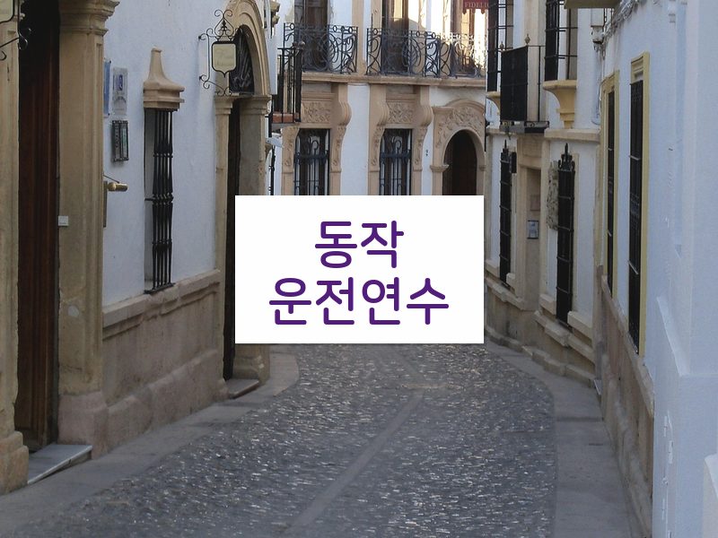동작운전연수 후기