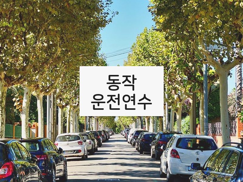 동작운전연수 후기