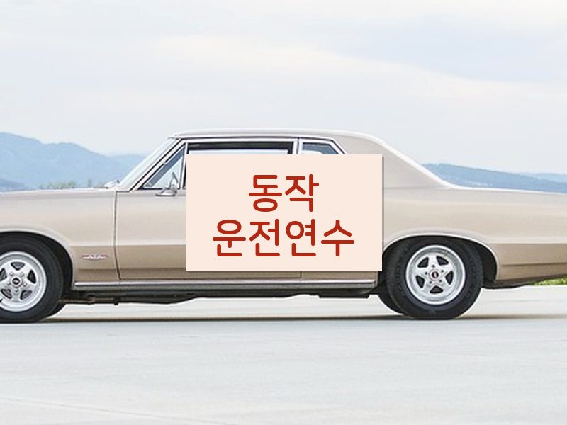 동작운전연수 후기