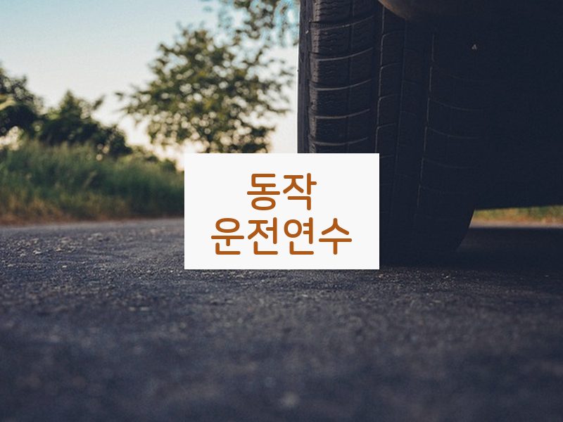 동작운전연수 후기