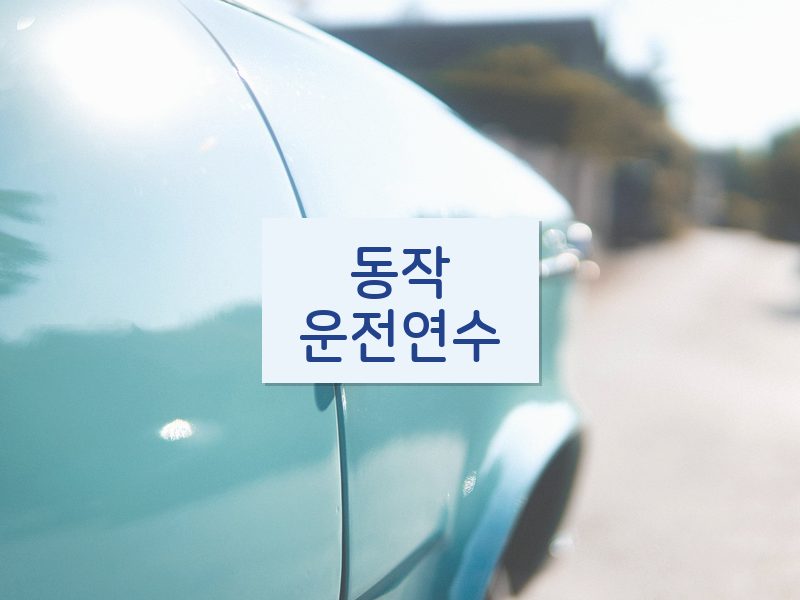 동작운전연수 후기