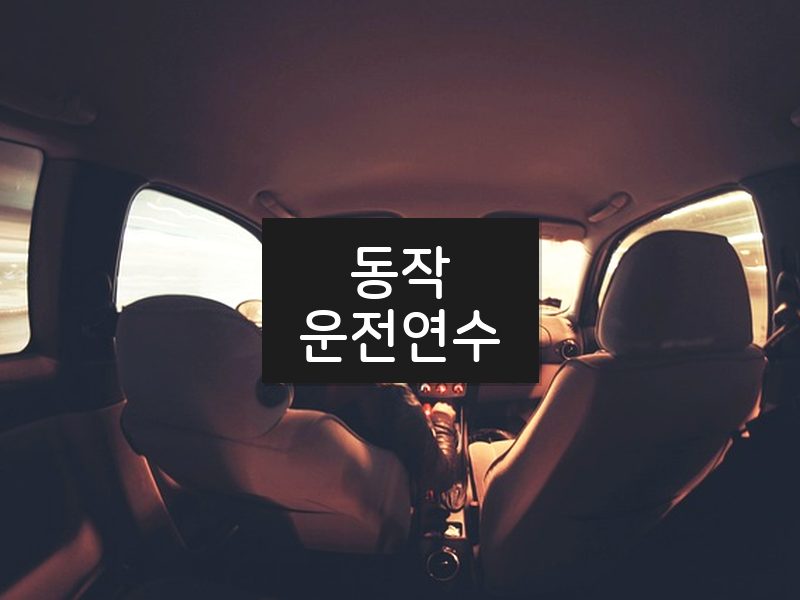 동작운전연수 후기