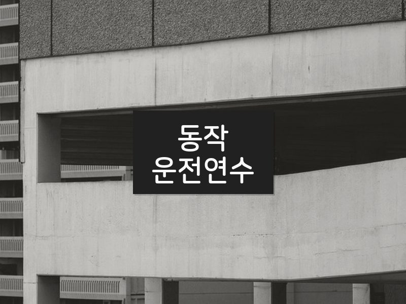 동작운전연수 후기