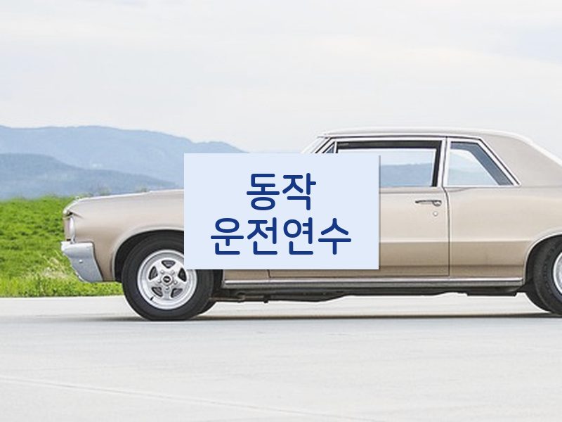 동작운전연수 후기