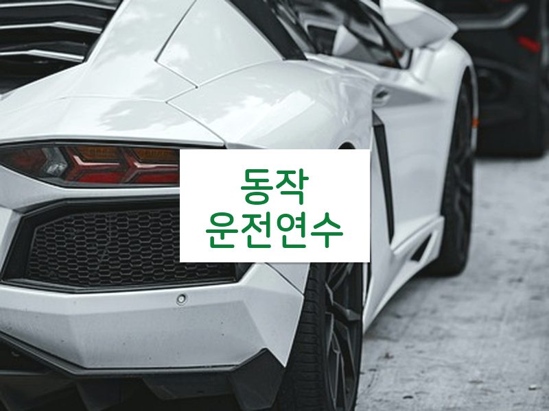 동작운전연수 후기
