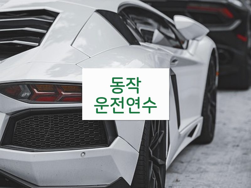 동작운전연수 후기
