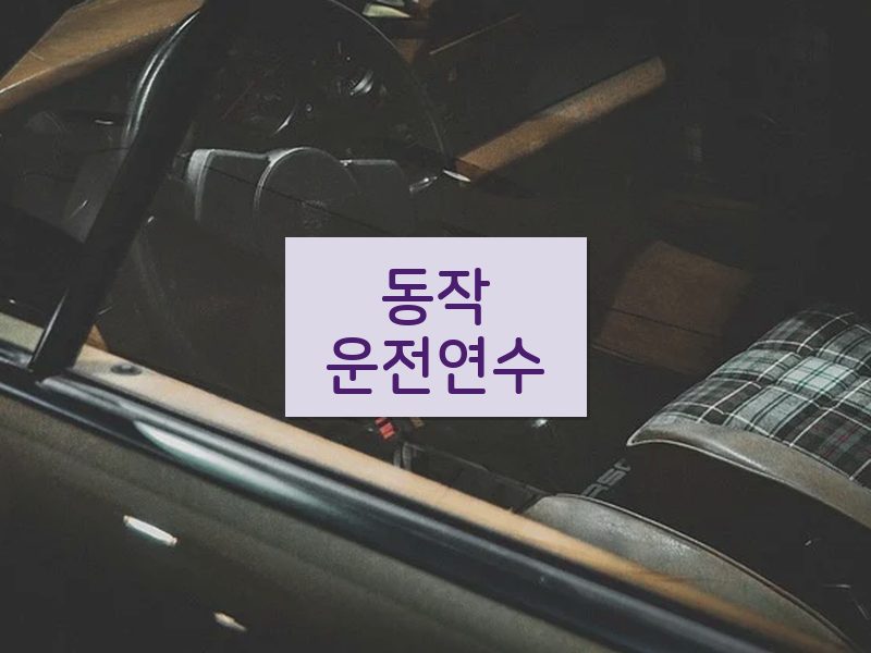 동작운전연수 후기
