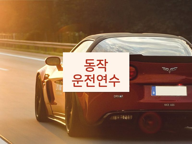 동작운전연수 후기
